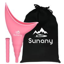 Dispositivo de micção feminina Sunany reutilizável de silicone rosa
