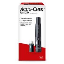 Dispositivo de punção para diabetes Accu-Chek FastClix com 6 lancetas