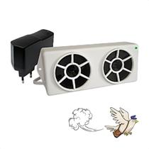 Dispositivo para Afastar Pombo com 1 Emissor Repele Pássaros Áreas Externas Varandas Modelo Rep01