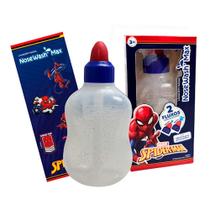 Dispositivo para Lavagem Nasal NoseWash Max Spider Man Marvel 3+ Anos com 2 Fluxos Frasco com 240ml Dispositivo para Lavagem Nasal NoseWash Max Spider Man Marvel 3+ Anos com 2 Fluxos Frasco com 240ml
