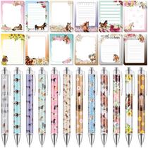 Dispowreath Horse Sticky Notes 12 almofadas de 3 x 4 polegadas e 12 canetas