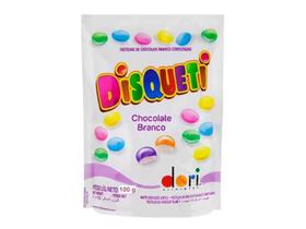 Disqueti Chocolate Branco Confeitado Pouch 100g - Dori Disqueti Chocolate Branco Confeitado Pouch 100g - Dori