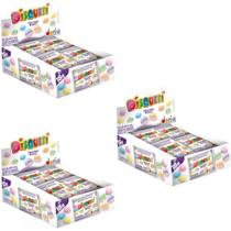 Disqueti Chocolate Branco Kit 3 Displays 24 Pacotinhos cada