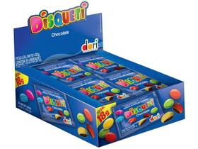 Disqueti Chocolate Confeito 18g Caixa C/24unid - 432g Disqueti Chocolate Confeito 18g Caixa C/24unid - 432g