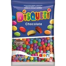 Disqueti Confeitado De Chocolate Ao Leite 500 Gramas