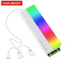 Dissipador Alumínio Branco Argb Ssd M.2 Luzes Coloridas Cooler Dissipador Alumínio Branco Argb Ssd M.2 Luzes Coloridas Cooler