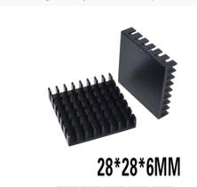 Dissipador De Calor De Aluminio 28mmx28mmx6mm Preto Dissipador De Calor De Aluminio 28mmx28mmx6mm Preto