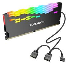 Dissipador de Calor Memória RAM ARGB 5v 3 Pinos Controlável - Coolmoon