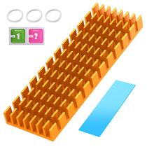 Dissipador para ssd m2 nvme e ngff 2280 6mm em alumínio + thermal pad, alta eficiência e maior refrigeração