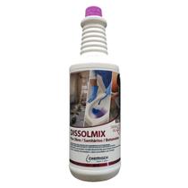 Dissolmix Limpa vasos sanitários pias crostas rejunte de cimento marcas de ferrugem 1L Dissolmix Limpa vasos sanitários pias crostas rejunte de cimento marcas de ferrugem 1L