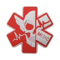 Distintivos Táticos De Combate Medic First Aid IR Reflective Rescue Snake Life Star