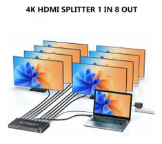 Distribuidor De Sinal 8 Telas Para Tvs Monitor Splitter Hdmi 18 4k sp
