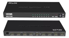 Distribuidor de sinal splitter hdmi 4k 1 x 8 tomate mtv-118