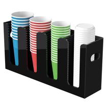 Distribuidor organizador de copos WINFFOR descartável com 4 compartimentos
