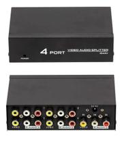 Distribuidor Rca Splitter De Video Composto Com Audio 1 X 4 Portas - FLY