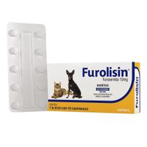 Diurético Vetnil Furolisin Comprimido 10 mg para Cães e Gatos - 10 Comprimidos
