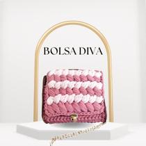Diva - Bolsa feita em crochê utilizando fio de malha