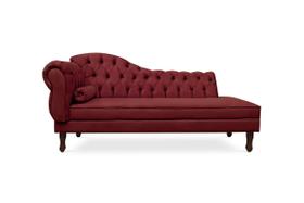 Divã Cancun 185 cm Direito Bordô Divã Cancun 185 cm Direito Bordô