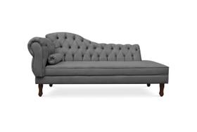 Divã Cancun 185 cm Direito Cinza Divã Cancun 185 cm Direito Cinza