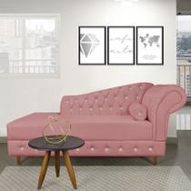Divã Chesterfield 165 cm Capitonado com Strass Suede M11 - D'Rossi Divã Chesterfield 165 cm Capitonado com Strass Suede M11 - D'Rossi