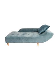 Divã Freud Sem encosto Linho azul marinho Pronta Entrega
