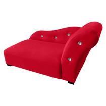 Divã Para Pets Caminha Em Suede Vermelho