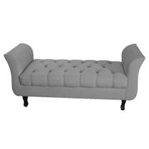 Divã Recamier Barcelona - 1,50 Suede - Cinza Divã Recamier Barcelona - 1,50 Suede - Cinza