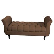 Divã Recamier Barcelona - 1,60 Suede - Marrom