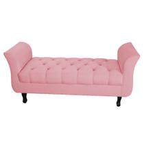 Divã Recamier Barcelona - 1,60 Suede - Rosa - Renascer Decor