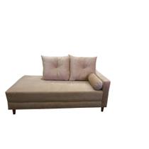 Divã Recamier Berlim 1,60 cm Lado Direito Suede Bege