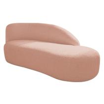 Divã Recamier Curvo Luna 140cm Lado Direito Suede Rose Divã Recamier Curvo Luna 140cm Lado Direito Suede Rose