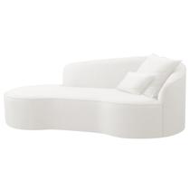 Divã Recamier Curvo Sala de Estar Inglaterra Lado Esquerdo 150cm Bouclé Branco - INCASA DECOR Divã Recamier Curvo Sala de Estar Inglaterra Lado Esquerdo 150cm Bouclé Branco - INCASA DECOR