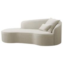 Divã Recamier Curvo Sala de Estar Inglaterra Lado Esquerdo 200cm Bouclé Bege - INCASA DECOR Divã Recamier Curvo Sala de Estar Inglaterra Lado Esquerdo 200cm Bouclé Bege - INCASA DECOR