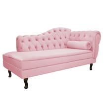 Divã Recamier Diana Lado Esquerdo 120cm Suede - Doce Sonho Móveis