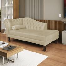 Diva Recamier Dora 160cm Lado Direito Suede Bege Diva Recamier Dora 160cm Lado Direito Suede Bege