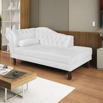 Diva Recamier Dora 160cm Lado Direito Suede Branco Diva Recamier Dora 160cm Lado Direito Suede Branco