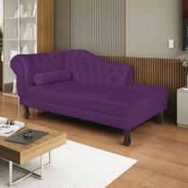 Diva Recamier Dora 160cm Lado Direito Suede Roxo Diva Recamier Dora 160cm Lado Direito Suede Roxo