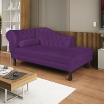 Diva Recamier Dora 160cm Lado Direito Suede Roxo