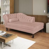 Diva Recamier Dora 185cm Lado Direito Suede Rose