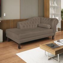 Diva Recamier Dora 185cm Lado Esquerdo Suede Marrom Diva Recamier Dora 185cm Lado Esquerdo Suede Marrom