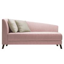 Divã Recamier Heitor 185cm com Almofada Lado Direito Suede - ADJ Decor