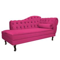 Diva Recamier Juliana 130cm Lado Esquerdo Suede Pink - Amarena Móveis Diva Recamier Juliana 130cm Lado Esquerdo Suede Pink - Amarena Móveis