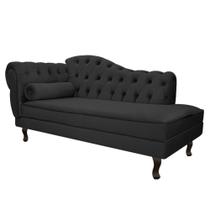 Diva Recamier Juliana160cm Lado Direito Linho Cinza Escuro - Amarena Móveis Diva Recamier Juliana160cm Lado Direito Linho Cinza Escuro - Amarena Móveis