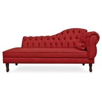 Divã Recamier Namoradeira Larissa 160cm com Capitonê - Esquerda Suede