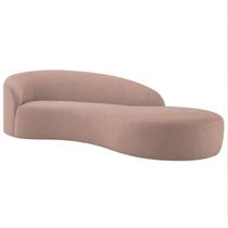 Divã Recamier Orgânico França 180cm Lado Direito Linho - Amarena Moveis