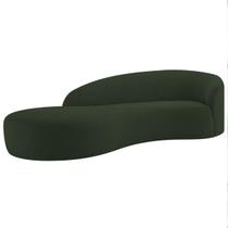 Divã Recamier Orgânico França 180cm Lado Esquerdo Linho - ADJ Decor