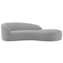 Divã Recamier Orgânico França 200cm Lado Direito Linho Doce Sonho Móveis
