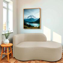 Divã Recamier Orgânico Tokyo 180cm Lado Direito Bouclé Bege - Amarena Móveis