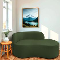 Divã Recamier Orgânico Tokyo 180cm Lado Direito Linho - Doce Sonho Móveis