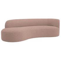 Divã Recamier Orgânico Tokyo 180cm Lado Esquerdo Linho Rose - Amarena Móveis